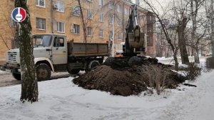 Специалисты предприятия «Тепло Н» оперативно устранили повреждение на тепловых сетях