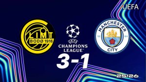 Будё-Глимт — Манчестер Сити 3-1. Лига чемпионов 25/36. Обзор голов.
