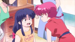 Сиськи у чувака в два раза больше чем у юной тяночки) "Ранма 1/2"