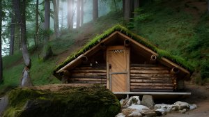 Строю уютный домик в лесу с подземным убежищем. Бушкрафт