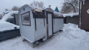 Баня бочка "Квадро" 4 метра с боковым входом купить в Арзамасе.