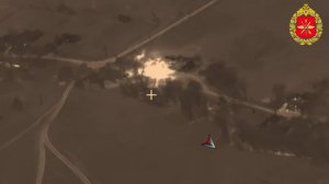 Поражение ПУ БПЛА ВСУ c применением БПЛА «Герань»