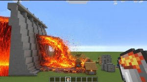 Реалистичная лава против дамбы в МАЙНКРАФТЕ