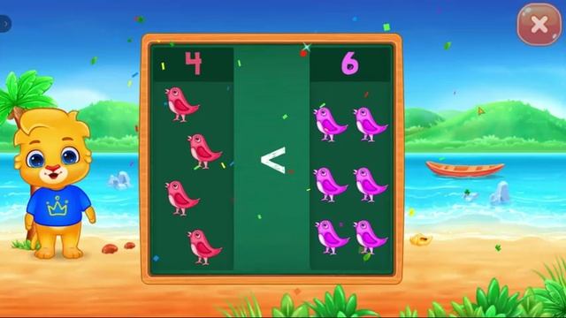 Математика для 1 класса. Сравнение цифр 2. Больше. Меньше. Равно. Учимся. смотреть онлайн