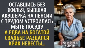 Оставшись без жилья, старушка с трудом устроилась мыть посуду… А едва на свадьбе закричала невеста…