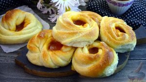 СДОБНЫЕ БУЛОЧКИ С ДЖЕМОМ