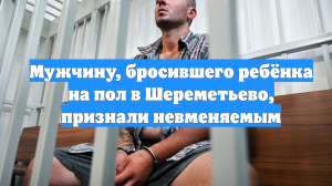 Мужчину, бросившего ребёнка на пол в Шереметьево, признали невменяемым
