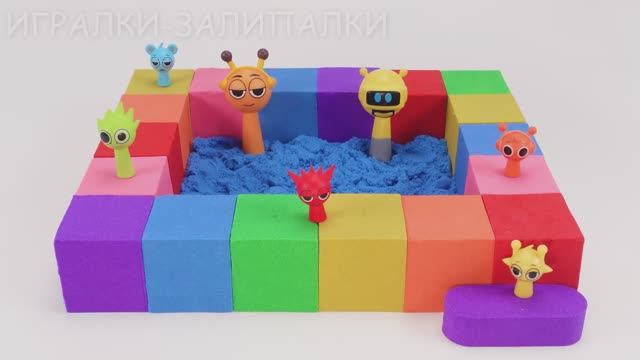 ЛЕПИМ БАССЕЙН ИЗ КИНЕТИЧЕСКОГО ПЕСКА ДЛЯ СПРУНКИ ВИДЕО МУЛЬТИКИ ДЛЯ ДЕТЕЙ КАНАЛ ИГРАЛКИ-ЗАЛИПАЛКИ смотреть онлайн