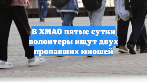 В ХМАО пятые сутки волонтеры ищут двух пропавших юношей