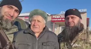 Бойцы "Ахмат" на СВО и житель освобождённого населенного пункта 🇷🇺👊⭐ +см, закреп)