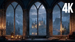 Полнолуние над замком ❄ ФОН ДЛЯ ПРОЕКТОРА: для сна, учебы и концентрации