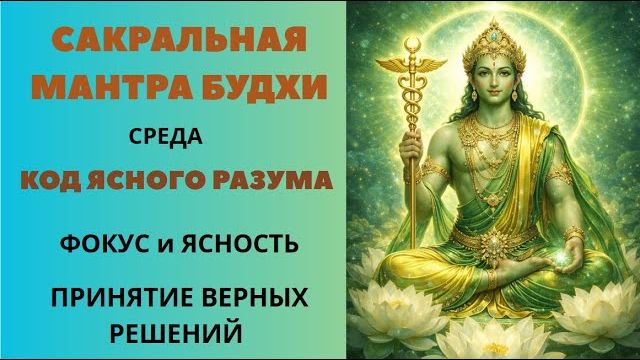 Сакральная Мантра Будхи. Среда. Код Ясного Разума. Фокус и Ясность. Принятие верных решений. смотреть онлайн