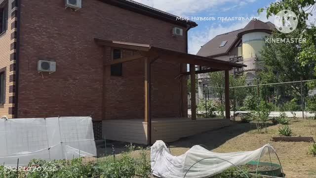 Шикарная терраса -зона отдыха компании …Мир Навесов... в Ростове на Дону (4) смотреть онлайн