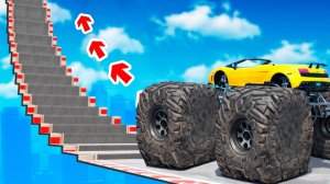 СМОЖЕТ ЛИ МОНСТР ТРАК ПРОЕХАТЬ ПО СТУПЕНЬКАМ ЛЕСТНИЦЫ В ГТА 5? ЭКСПЕРИМЕНТ В GTA 5 (1)