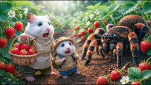 Мультики для детей, хомяки делают пугало, видео про Хомяков, мультик