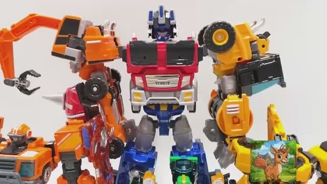 Коллекция игрушек для бойцов Hyun Ka и Tobao Fighters с деформационными инженерными машинами! смотреть онлайн