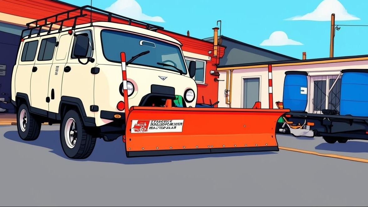 Отвал снегоуборочный на стандартный автомобиль УАЗ 452 2206 3303 Буханка, Фермер, Головастик смотреть онлайн