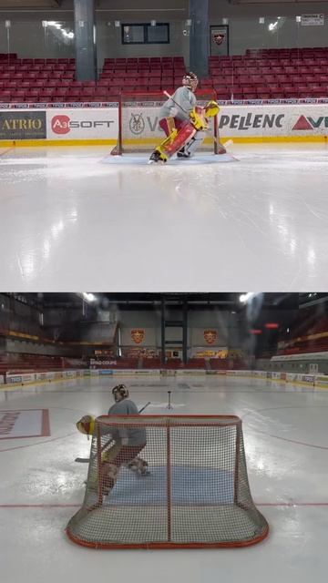 Катание вратаря Треугольник с Баттерфляй в центре вершины