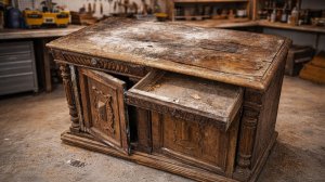 Реставрация Антикварной Деревянной Тумбы