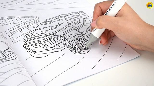 РАСКРАСКА С МАШИНКОЙ. ПОЕХАЛИ! смотреть онлайн