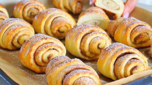 Молоко, сахар и мука Готовь хоть Каждый день. Булочки к чаю, быстро и просто