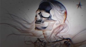 Пустым взглядом.