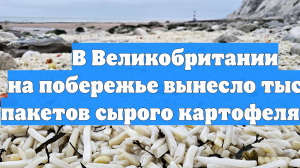 В Великобритании на побережье вынесло тысячи пакетов сырого картофеля фри