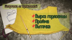 Горловина, пройма, вытачка. Шпаргалка от Пряжевской