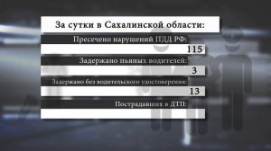 Сводка Госавтоинспекции Сахалинской области за 19 января
