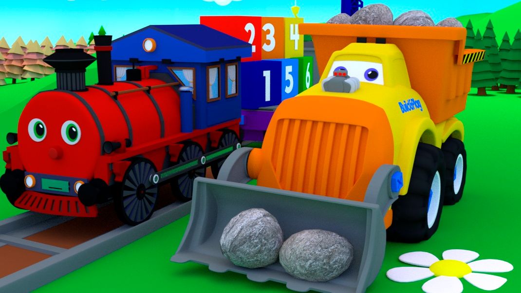 МАШИНКИ МУЛЬТИКИ. Кран, эвакуатор, самосвал. Строительная техника. Машины помощники для детей. смотреть онлайн