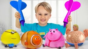 Надуваем игрушки, пока они не лопнут - Веселые эксперименты для детей.