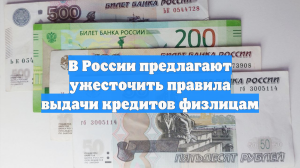 В России предлагают ужесточить правила выдачи кредитов физлицам