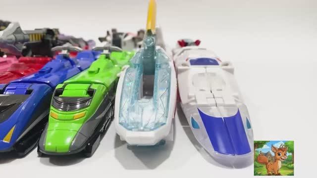 Коллекция из 6 деформированных игрушек-роботов-поездов! смотреть онлайн