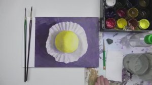 Фрагменты урока по рисованию десерта моти гуашью