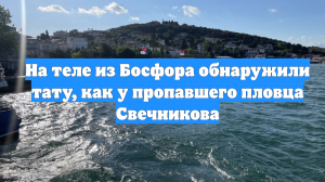 На теле из Босфора обнаружили тату, как у пропавшего пловца Свечникова