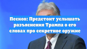 Песков: Предстоит услышать разъяснения Трампа о его словах про секретное оружие