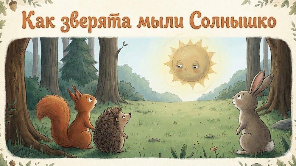 Сказка Как зверята мыли Солнышко смотреть онлайн