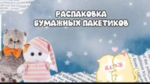 распаковка посылки от BUDI BASA и бумажных хомячков!