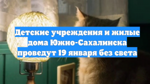 Детские учреждения и жилые дома Южно-Сахалинска проведут 19 января без света