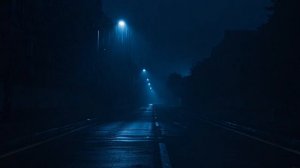 Тихий ночной дождь на пустой улице 🌙 Мягкие звуки дождя для сна