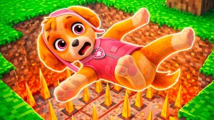 СКАЙ ПОПАЛАСЬ В ТРОЛЛИНГ ЛОВУШКУ ЩЕНЯЧИЙ ПАТРУЛЬ в МАЙНКРАФТ МУЛЬТИК