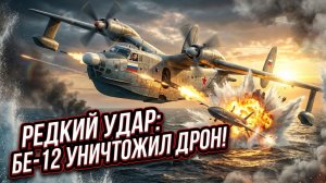 ✈️💥 Бе-12 против дрона: уникальная атака в небе Черного моря!