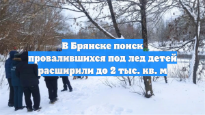 Поиск провалившихся под лёд детей в Брянске расширили до 2 тыс. кв. м