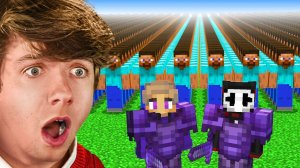 500 ОХОТНИКОВ ПРОТИВ САМЫЕ ОПАСНЫЕ ИГРОКИ В МАЙНКРАФТ ! MINECRAFT MRBEAST ДАКПЛЕЙ КОМПОТ НУБ И ПРО