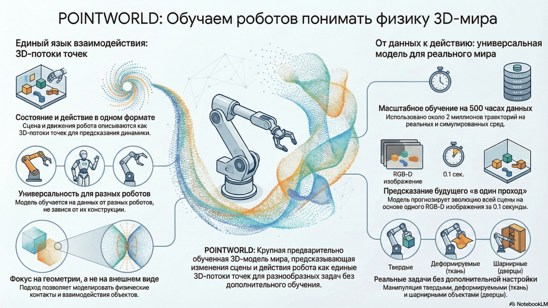 PointWorld: Scaling 3D World Models for In-The-Wild Robotic Manipulation смотреть онлайн