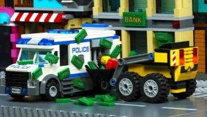 Лего Ограбление банкомата экскаватором Lego City Мультфильм