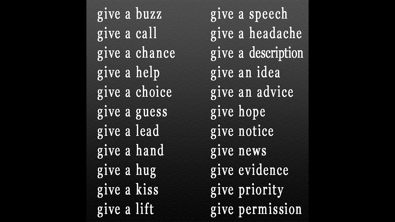 Устойчивые сочетания с глаголом to GIVE смотреть онлайн