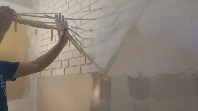 Стена ЛОФТ за копейки! Декоративный кирпич из обычной шпаклевки смотреть онлайн