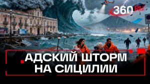 Ураганный шторм «Гарри» бушует в Сицилии: страшные кадры стихии