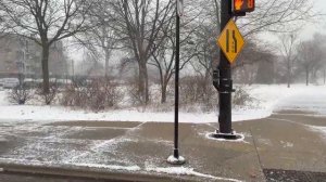 Сильный снегопад в Чикаго Южная сторона под снежным штормом ❄️🌨️